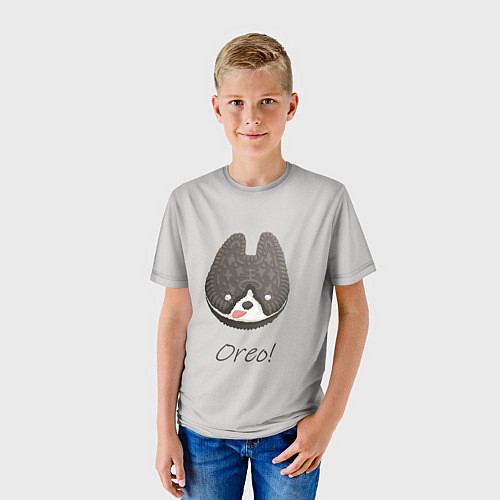 Детская футболка Oreo! Пёсик из офиса разработчиков Sky / 3D-принт – фото 3