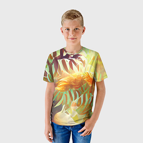 Детская футболка Fern leaves / 3D-принт – фото 3