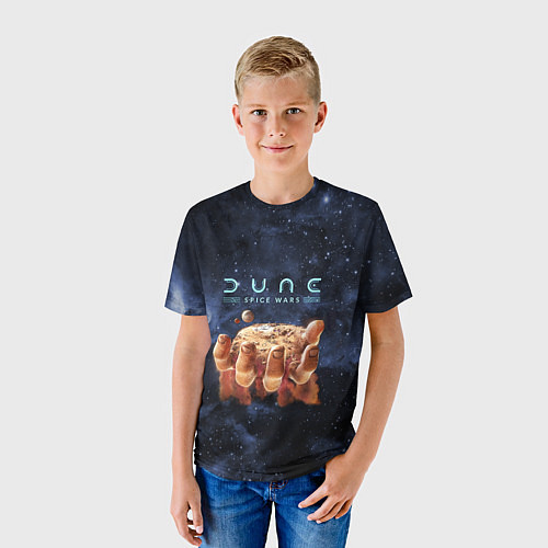 Детская футболка Dune: Spice Wars рука и песок / 3D-принт – фото 3