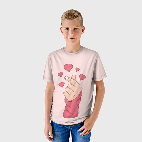 Детская футболка Жест Хани сердце из EXID / 3D-принт – фото 3
