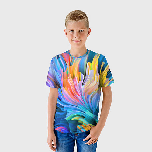 Детская футболка Красочный абстрактный паттерн Лето Colorful Abstra / 3D-принт – фото 3