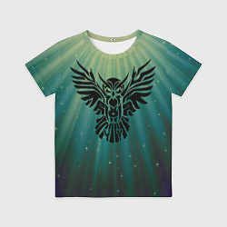 Футболка детская Сова в лучах, цвет: 3D-принт