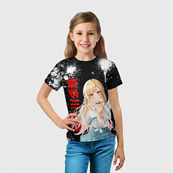 Футболка детская МАРИН КИТАГАВА - БРЫЗГИ КРАСКИ, цвет: 3D-принт — фото 2