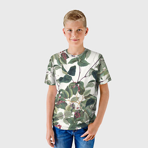 Детская футболка Цветы Долихоса / 3D-принт – фото 3