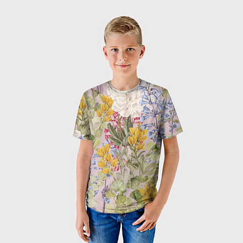 Детская футболка Цветы Удивительное Лето / 3D-принт – фото 3