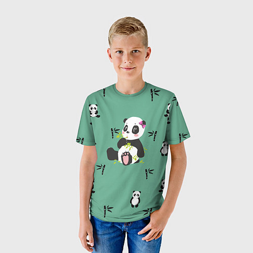 Детская футболка Пандовая семья - Малышка / 3D-принт – фото 3