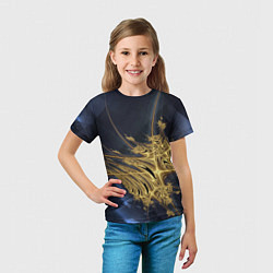 Футболка детская Фрактальная футуристическая композиция Абстракция, цвет: 3D-принт — фото 2