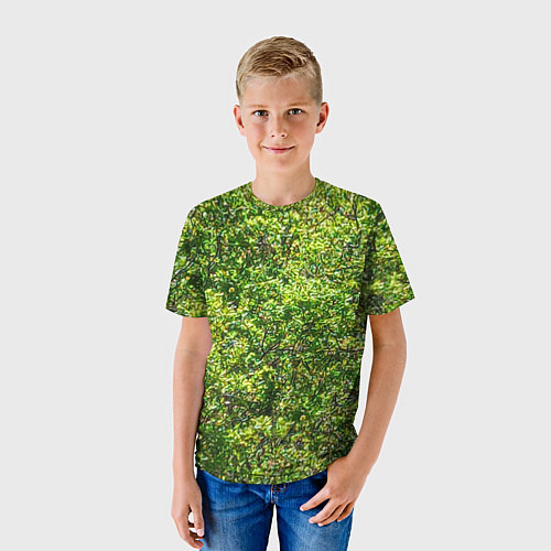 Детская футболка Камуфляж Дубки / 3D-принт – фото 3
