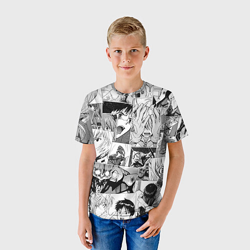 Детская футболка Евангелион паттерн / 3D-принт – фото 3