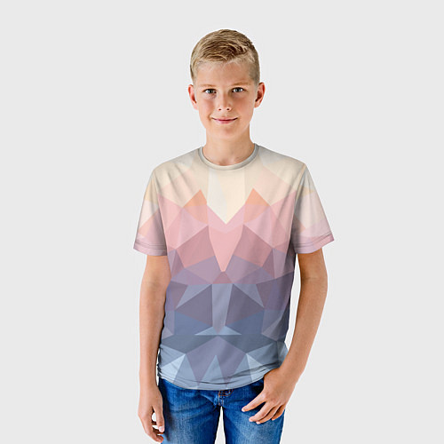 Детская футболка Полигональная свежесть 2022 / 3D-принт – фото 3