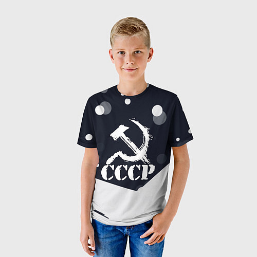 Детская футболка Ussr - ссср - серп и молот / 3D-принт – фото 3