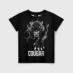 Футболка детская Cougar on the hunt - Пума на охоте, цвет: 3D-принт