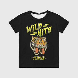 Футболка детская Горячие хиты лета и тигры, цвет: 3D-принт