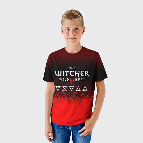 Детская футболка Witcher blood / 3D-принт – фото 3