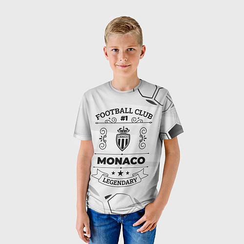 Детская футболка Monaco Football Club Number 1 Legendary / 3D-принт – фото 3