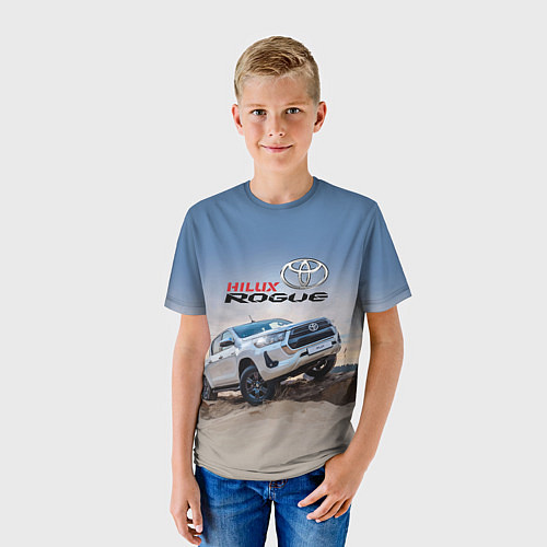 Детская футболка Toyota Hilux Rogue Off-road vehicle Тойота - прохо / 3D-принт – фото 3
