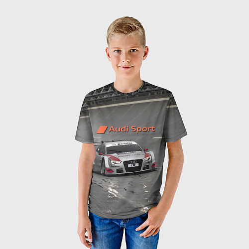 Детская футболка Audi Sport Racing Team Short Track Car Racing Авто / 3D-принт – фото 3