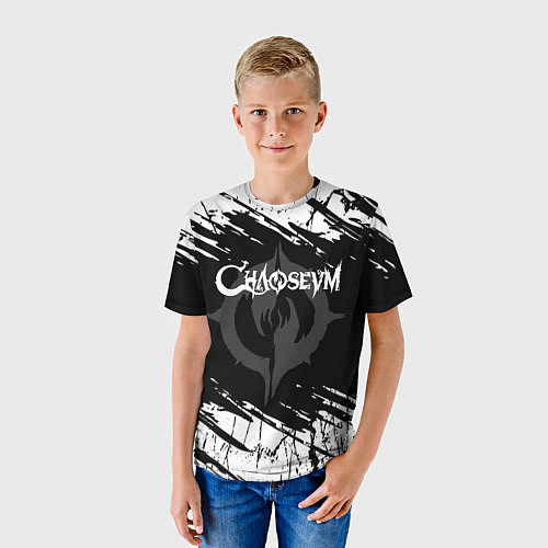 Детская футболка Chaoseum Logo Grunge / 3D-принт – фото 3