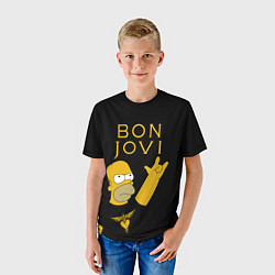 Футболка детская Bon Jovi Гомер Симпсон Рокер, цвет: 3D-принт — фото 2