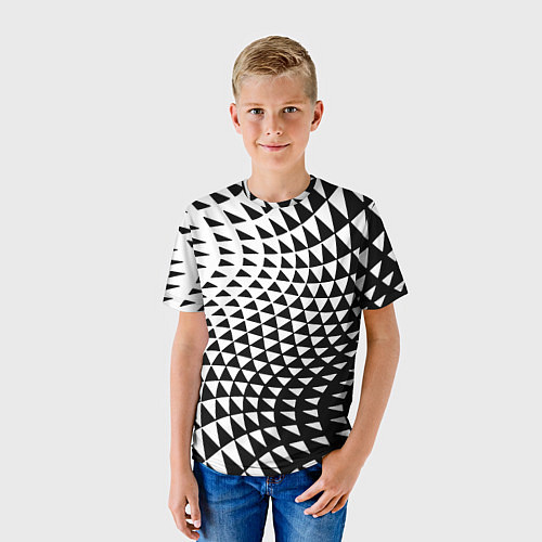Детская футболка Минималистический авангардный паттерн / 3D-принт – фото 3