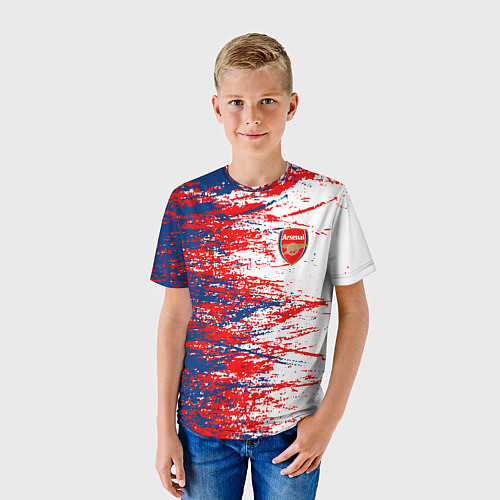 Детская футболка Arsenal fc арсенал фк texture / 3D-принт – фото 3