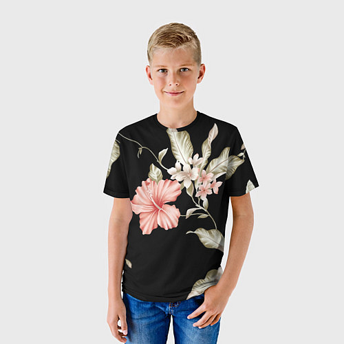 Детская футболка Летняя ночь Floral composition / 3D-принт – фото 3