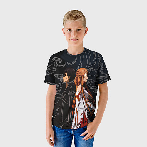 Детская футболка Кирито и Асуна - Sword Art Online / 3D-принт – фото 3