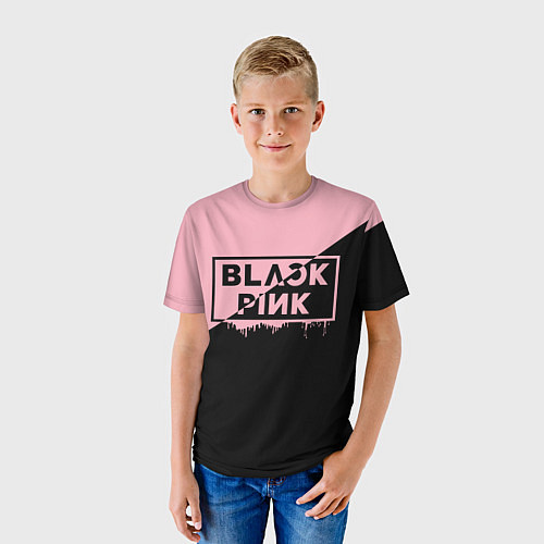 Детская футболка BLACKPINK BIG LOGO / 3D-принт – фото 3