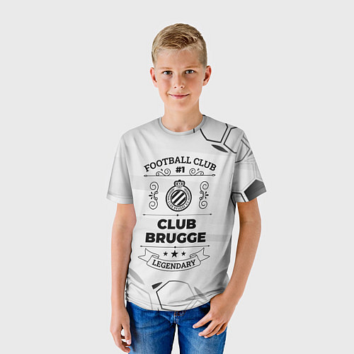 Детская футболка Club Brugge Football Club Number 1 Legendary / 3D-принт – фото 3