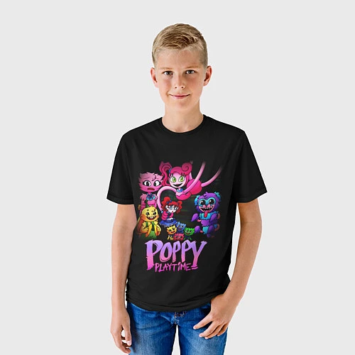 Детская футболка POPPY PLAYTIME chapter 2 персонажи игры / 3D-принт – фото 3