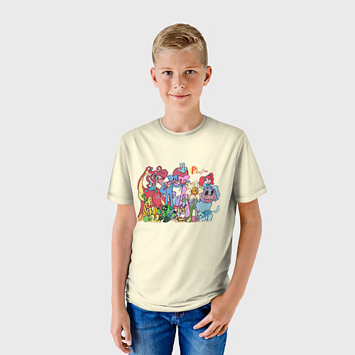 Детская футболка Poppy Playtime - Chapter 2 все персонажи из игры / 3D-принт – фото 3