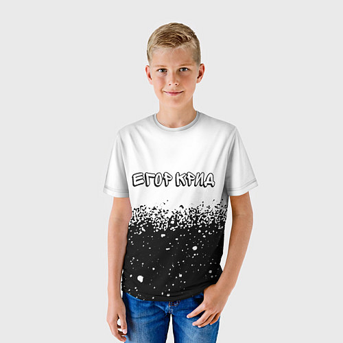 Детская футболка Рэпер Егор Крид в стиле граффити / 3D-принт – фото 3