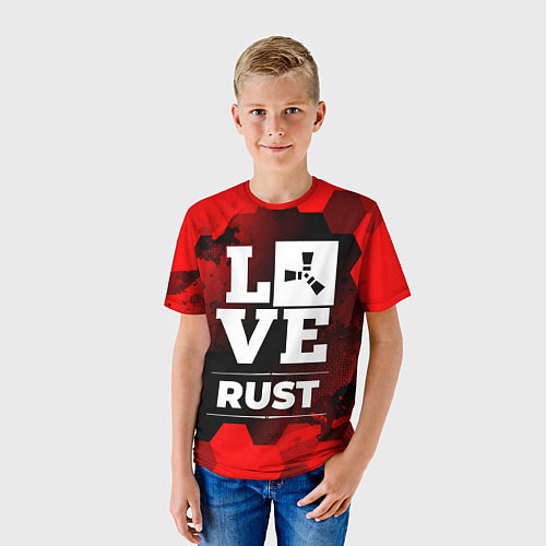 Детская футболка Rust Love Классика / 3D-принт – фото 3