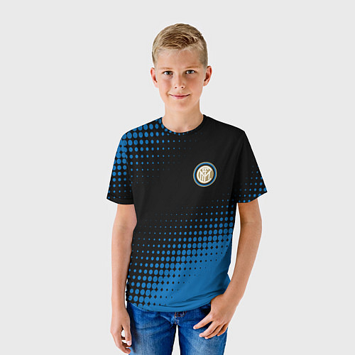 Детская футболка Inter абстракция / 3D-принт – фото 3
