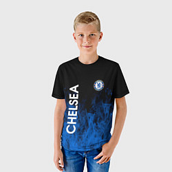 Футболка детская Chelsea пламя, цвет: 3D-принт — фото 2