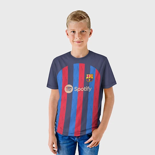 Детская футболка Барселона 22-23 / 3D-принт – фото 3