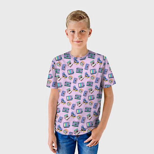 Детская футболка РЕТРО ПАТТЕРН 80-е / 3D-принт – фото 3