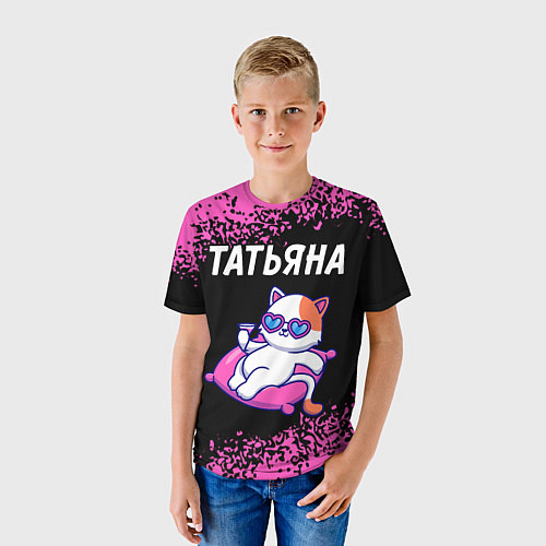 Детская футболка Татьяна КОШЕЧКА Краска / 3D-принт – фото 3