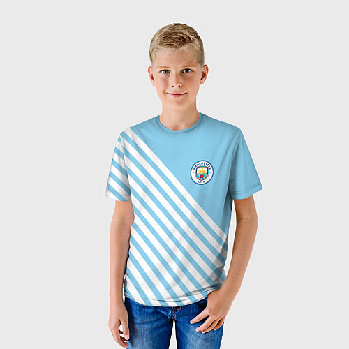 Детская футболка Manchester city манчестер сити былые волосы / 3D-принт – фото 3