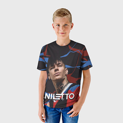Детская футболка Нилетто и красно-синие разводы / 3D-принт – фото 3