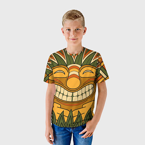 Детская футболка Polynesian tiki LUCKY / 3D-принт – фото 3