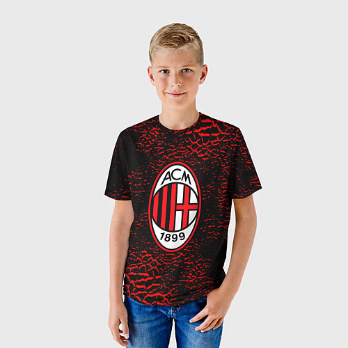 Детская футболка Ac milan фк милан logo / 3D-принт – фото 3