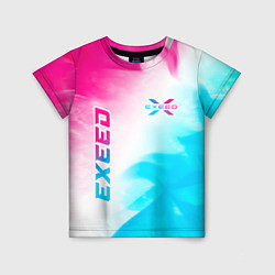 Футболка детская Exeed Neon Gradient, цвет: 3D-принт