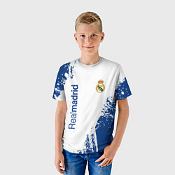 Футболка детская Реал Мадрид краска, цвет: 3D-принт — фото 2