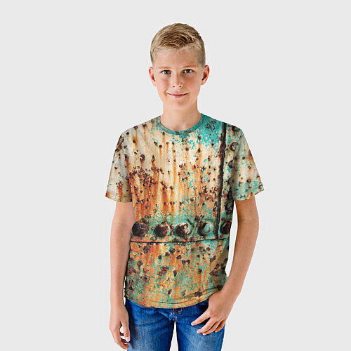 Детская футболка Искусство коррозии металла Rust / 3D-принт – фото 3