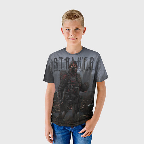 Детская футболка Сталкер 2 - долг / 3D-принт – фото 3