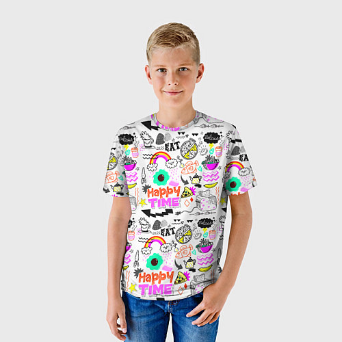 Детская футболка HAPPY TIME / 3D-принт – фото 3