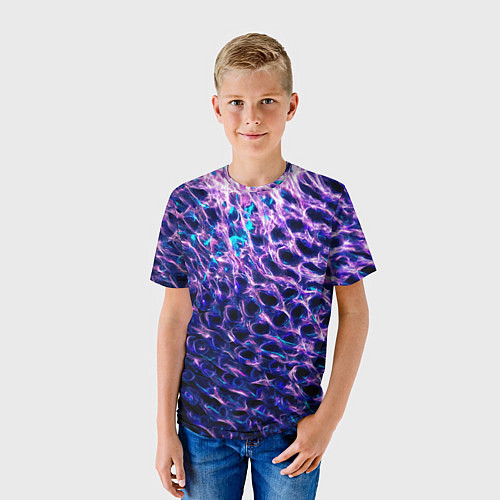 Детская футболка Световая живопись - абстракция / 3D-принт – фото 3