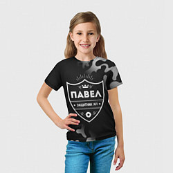 Футболка детская Павел ЗАЩИТНИК Милитари, цвет: 3D-принт — фото 2