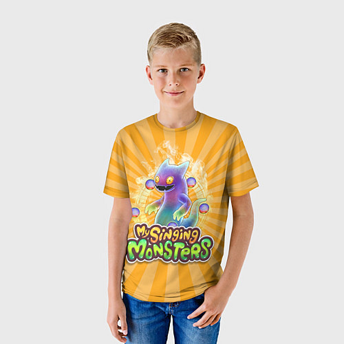 Детская футболка My Singing Monsters Вужас / 3D-принт – фото 3